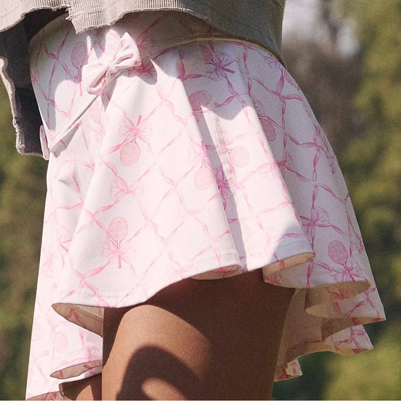 LoveShackFancy Corene Sporty Active Skort in Sweetheart Pink NWT! 🎀🎾 - Picture 6 of 11